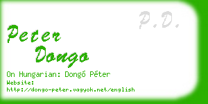peter dongo business card