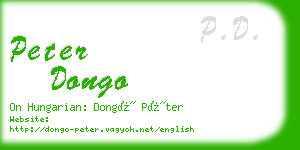 peter dongo business card